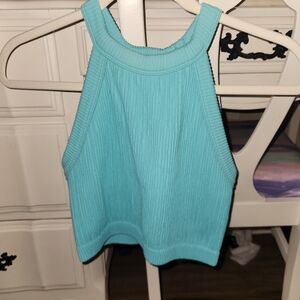 Aerie Cyan blue crpped top